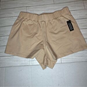 Etre-LA Etre Women's Amanda French Terry Shorts Sand NWT Medium Workout Fitness
